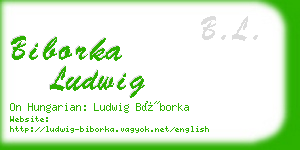 biborka ludwig business card